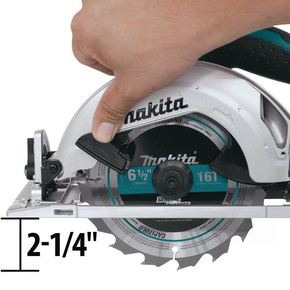 Makita 697947 18V LXT Lithium-Ion Cordless 6-1/2 in. Lightweight Circular Saw and General Purpose Blade (Tool-Only)