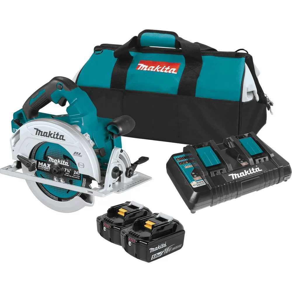 Makita XSH06PT 18-Volt X2 LXT Lithium-Ion (36-Volt) Brushless Cordless 7-1/4 in. Circular Saw Kit 5.0Ah