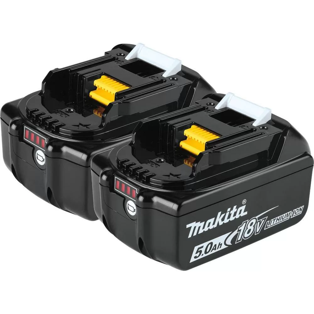 Makita XT288T-XRW01Z 18V LXT Lithium-Ion Brushless Cordless Combo Kit 5.0 Ah (2-Pc) with bonus 3/8 in./1/4 in. 18V LXT Square Drive Ratchet