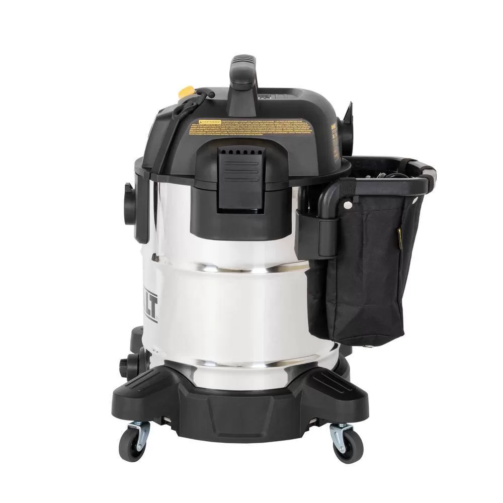 DEWALT DXV10SB 10 Gal. Stainless Steel Wet/Dry Vacuum with Hose Accessories and Accessory Bag