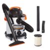 RIDGID WD1060 10 Gal. 6.0-Peak HP Stainless Steel Wet/Dry Shop Vacuum with Filter, Hose and Accessories