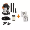 RIDGID WD1060A 10 Gallon 6.0 Peak HP Stainless Steel Wet/Dry Shop Vacuum with Filter, Dust Bags, Locking Hose and Accessories