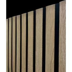 Ejoy CladdingPanel_VWC_G150-1218-92B 94.5 in. x 4.8 in. x 0.5 in. Acoustic Vinyl Wall Cladding Siding Board in Metasequoia Grey Color (Set of 4-Piece)