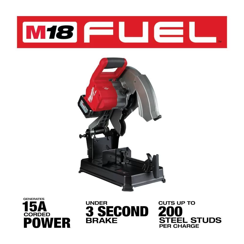 Milwaukee 2990-20 M18 FUEL 18-Volt Lithium-Ion Brushless Cordless 14 in. Abrasive Cut-Off Saw (Tool-Only) - Image 8