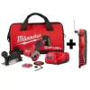 Milwaukee 2522-21XC-2426-20 M12 FUEL 12-Volt 3 in. Lithium-Ion Brushless Cordless Cut Off Saw Kit with M12 Oscillating Multi-Tool