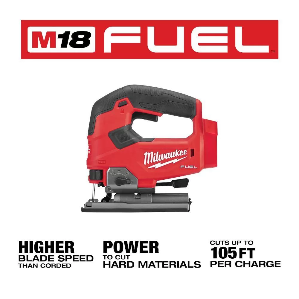 Milwaukee 2830-20-2737-20 M18 FUEL 18V Lithium-Ion Cordless 7-1/4 in. Rear Handle Circular Saw with M18 FUEL Jig Saw