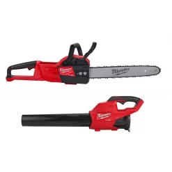 Milwaukee M18 FUEL 16 in. 18-Volt Lithium-Ion Brushless Cordless Chainsaw and Blower Combo Kit (2-Tool)