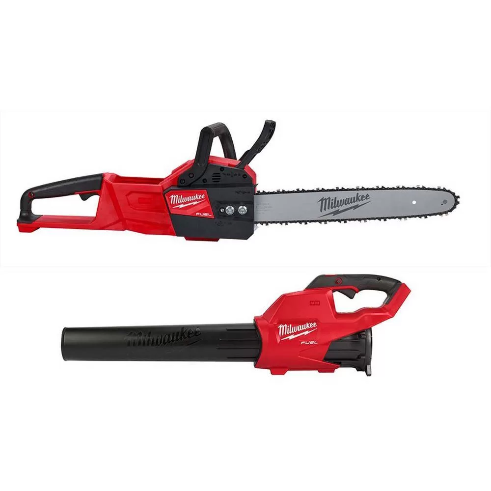 Milwaukee M18 FUEL 16 in. 18-Volt Lithium-Ion Brushless Cordless Chainsaw and Blower Combo Kit (2-Tool)