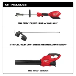 Milwaukee 2825-20ST-2724-20 M18 FUEL 18V Lithium-Ion Cordless Brushless QUIK-LOK String Trimmer and Blower Combo Kit (2-Tool)