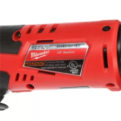 Milwaukee 2457-20-48-11-2420 M12 12V Lithium-Ion Cordless 3/8 in. Ratchet with M12 2.0Ah Battery