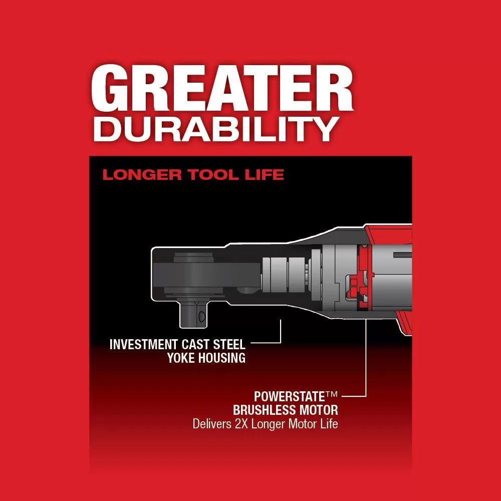 Milwaukee 2557-20-48-11-2420 M12 FUEL 12V Lithium-Ion Brushless Cordless 3/8 in. Ratchet with M12 2.0Ah Battery