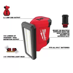 Milwaukee 2567-20-2367-20 M12 FUEL 12V Lithium-Ion Brushless Cordless High Speed 3/8 in. Ratchet with M12 Rover Flood Light