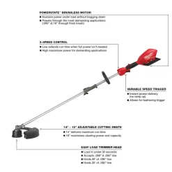 Milwaukee 2825-20ST M18 FUEL 18V Lithium-Ion Cordless Brushless String Grass Trimmer with Attachment Capability (Tool-Only)