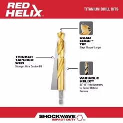 Milwaukee 48-89-4631-49-66-7093 SHOCKWAVE Impact Duty Titanium Drill Bit Set W/1/2 in. Drive SAE Deep Well Impact Socket Set (41-Piece)