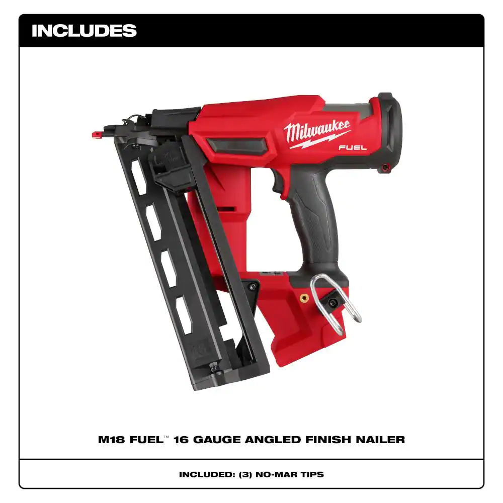 Milwaukee M18 FUEL 2841-20 18-Volt Lithium-Ion Brushless Cordless Gen II 16-Gauge Angled Finish Nailer (Tool-Only)