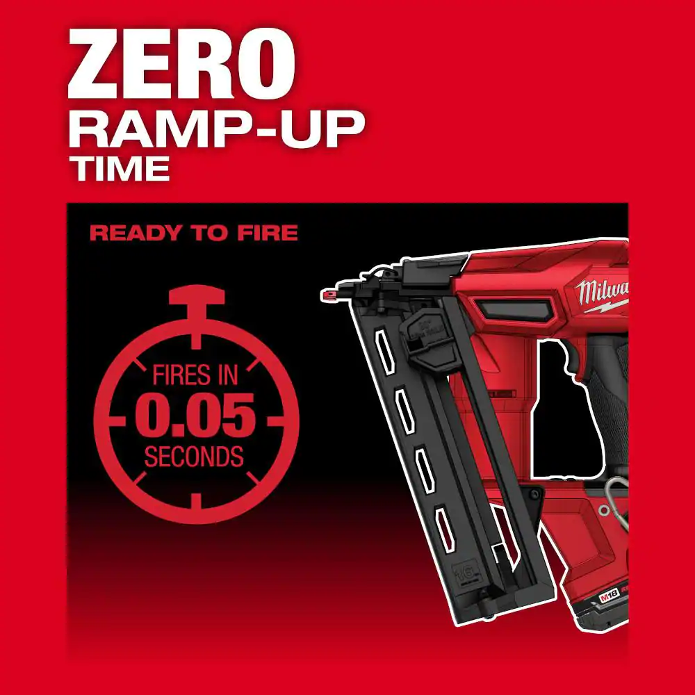 Milwaukee M18 FUEL 2841-20 18-Volt Lithium-Ion Brushless Cordless Gen II 16-Gauge Angled Finish Nailer (Tool-Only)