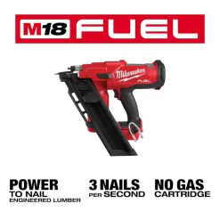 Milwaukee 1004593476 M18 FUEL 3-1/2 in. 18-Volt 30-Degree Lithium-Ion Brushless Cordless Framing Nailer (Tool-Only)
