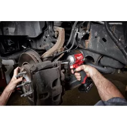 Milwaukee 2446-21XC-2554-20 M12 12V Li-Ion Cordless Grease Gun Kit with Stubby 3/8 in. Impact Wrench, One 3.0 Ah Battery, Charger and Tool Bag
