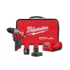 Milwaukee 3404-22 M12 FUEL 12V Lithium-Ion Brushless Cordless 1/2 in. Hammer Drill Kit with 4.0 Ah and 2.0 Ah Battery and Soft Case