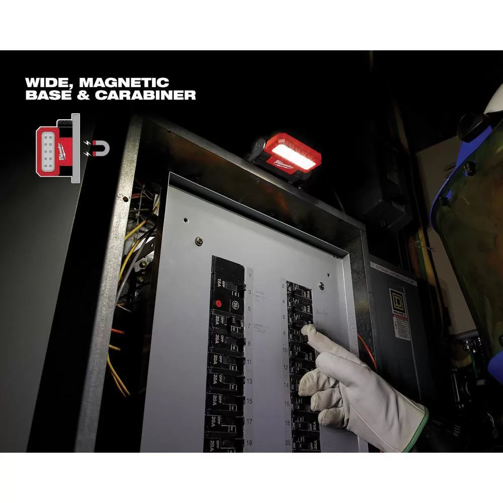Milwaukee 2114-21-2114-21 550 Lumens LED REDLITHIUM USB Pivoting Flood Light (2-Pack)