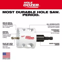 Milwaukee 49-22-4105 Hole Dozer Electricians Bi-Metal Hole Saw Set (19-Piece)