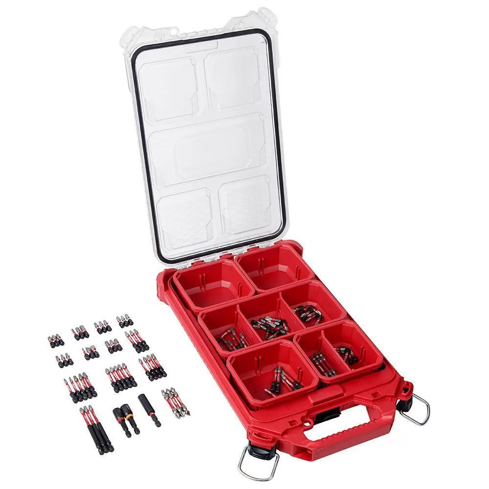 Milwaukee 49-22-5606-48-32-4082 Hole Dozer Bi-Metal General Purpose Hole Saw Set and SHOCKWAVE Driver Bit Set with PACKOUT Cases (110-Piece)