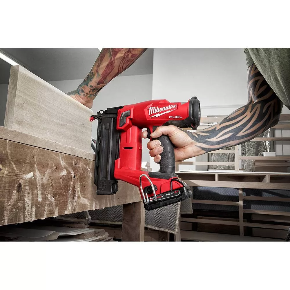 Milwaukee 2737-20-2746-20 M18 FUEL 18V Lithium-Ion Brushless Cordless Jig Saw with 18-Gauge Brad Nailer (2-Tool)
