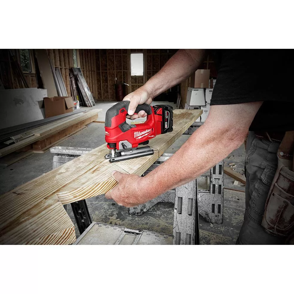 Milwaukee 2737-20-2746-20 M18 FUEL 18V Lithium-Ion Brushless Cordless Jig Saw with 18-Gauge Brad Nailer (2-Tool)
