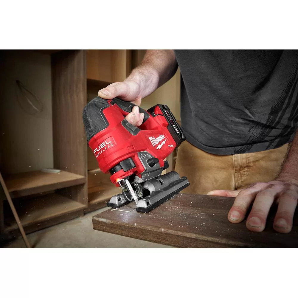Milwaukee 2737-20-2746-20 M18 FUEL 18V Lithium-Ion Brushless Cordless Jig Saw with 18-Gauge Brad Nailer (2-Tool)