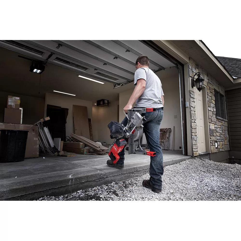 Milwaukee 2733-20-48-08-0551 M18 FUEL 18V Lithium-Ion Brushless Cordless 7-1/4 in. Dual Bevel Sliding Compound Miter Saw with Stand (Tool-Only)