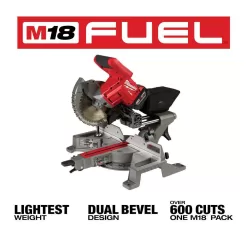 Milwaukee 2733-21 M18 FUEL 18V Lithium-Ion Brushless Cordless 7-1/4 in. Dual Bevel Sliding Compound Miter Saw Kit w/One 5.0Ah Battery