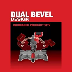 Milwaukee 2733-21 M18 FUEL 18V Lithium-Ion Brushless Cordless 7-1/4 in. Dual Bevel Sliding Compound Miter Saw Kit w/One 5.0Ah Battery