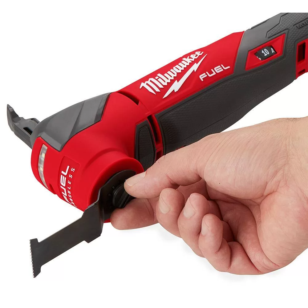 Milwaukee 2836-21-49-10-9113 M18 FUEL 18V Lithium-Ion Cordless Brushless Oscillating Multi-Tool Kit W/ Multi-Tool Blade Kit (9-Piece)