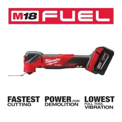 Milwaukee 2836-21-49-10-9113 M18 FUEL 18V Lithium-Ion Cordless Brushless Oscillating Multi-Tool Kit W/ Multi-Tool Blade Kit (9-Piece)