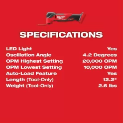 Milwaukee 2836-21-49-10-9113 M18 FUEL 18V Lithium-Ion Cordless Brushless Oscillating Multi-Tool Kit W/ Multi-Tool Blade Kit (9-Piece)