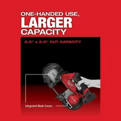 Milwaukee 2529-21XC-2460-20 M12 FUEL 12V Lithium-Ion Cordless Compact Band Saw XC Kit with M12 12V Lithium-Ion Cordless Rotary Tool