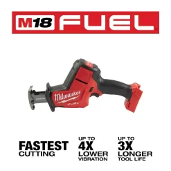 Milwaukee 2729-20-2719-20 M18 FUEL 18V Lithium-Ion Brushless Cordless Deep Cut Band Saw with M18 FUEL HACKZALL Reciprocating Saw