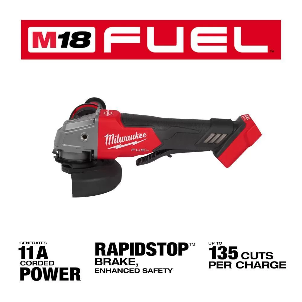 Milwaukee 2729-20-2880-20 M18 FUEL 18V Lithium-Ion Brushless Cordless Deep Cut Band Saw and 4-1/2 in./5 in. Grinder (2-Tool)