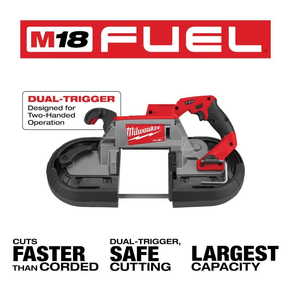 Milwaukee 2729S-20 M18 FUEL 18V Lithium-Ion Brushless Cordless Deep Cut Dual-Trigger Band Saw (Tool-Only)