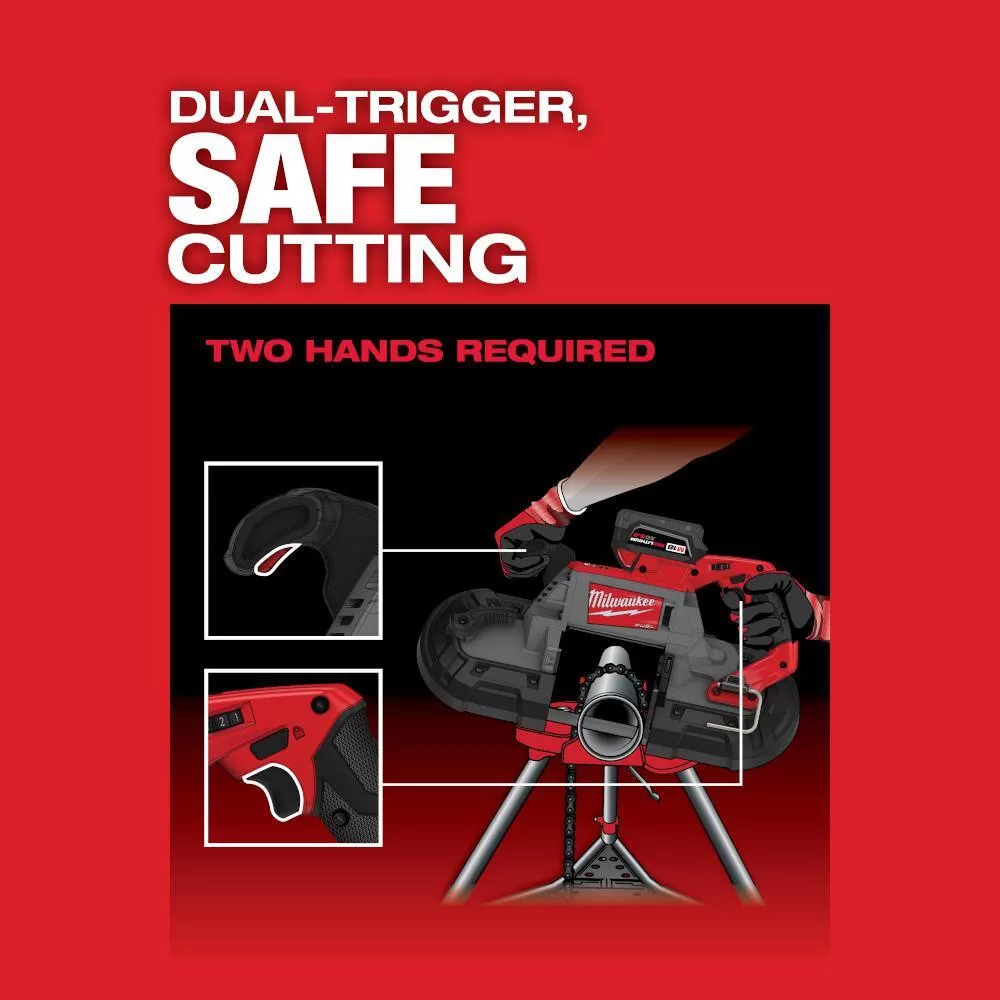 Milwaukee 2729S-20 M18 FUEL 18V Lithium-Ion Brushless Cordless Deep Cut Dual-Trigger Band Saw (Tool-Only)