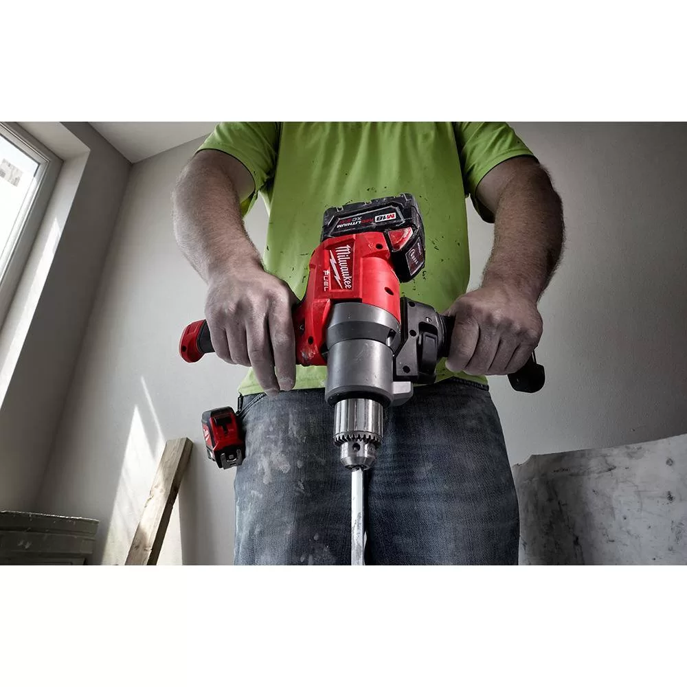 Milwaukee 2810-20-48-11-1850 M18 FUEL 18-Volt Lithium-Ion Brushless Cordless 1/2 in. Mud Mixer with M18 5.0 Ah Battery