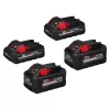 Milwaukee 48-11-1835S-48-11-1835S M18 18-Volt Lithium-Ion HIGH OUTPUT XC 8.0 Ah and 3 Ah Battery (4-Pack)