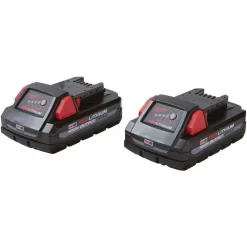 Milwaukee 48-11-1837-48-00-5226 M18 18-Volt Lithium-Ion HIGH OUTPUT CP 3.0 Ah Battery Pack (2-Pack) w/9 in. 5 TPI AX Carbide Reciprocating Saw Blade