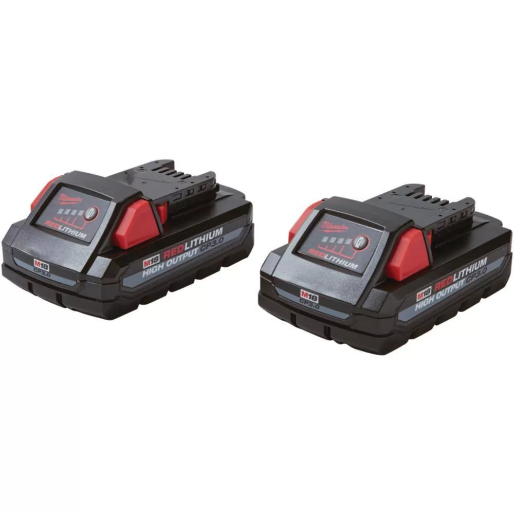 Milwaukee 48-11-1837-48-00-5226 M18 18-Volt Lithium-Ion HIGH OUTPUT CP 3.0 Ah Battery Pack (2-Pack) w/9 in. 5 TPI AX Carbide Reciprocating Saw Blade