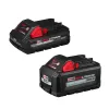 Milwaukee 48-11-1865S M18 18-Volt Lithium-Ion High Output 6.0 Ah and 3.0 Ah Battery (2-Pack)