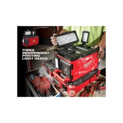 Milwaukee 2357-20-48-11-1850 M18 18-Volt Lithium-Ion Cordless PACKOUT 3000 Lumens LED Light with Built-In Charger with (1) 5.0 Ah Battery