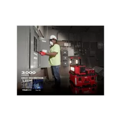 Milwaukee 2357-20-48-11-1850 M18 18-Volt Lithium-Ion Cordless PACKOUT 3000 Lumens LED Light with Built-In Charger with (1) 5.0 Ah Battery
