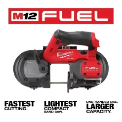 Milwaukee 2416-21XC-2529-20 M12 FUEL 12V Lithium-Ion Brushless Cordless 5/8 in. SDS-Plus Rotary Hammer Kit with M12 FUEL Compact Band Saw