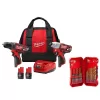 Milwaukee 2494-22-48-89-4631 M12 12V Lithium-Ion Cordless Drill Driver/Impact Driver Combo Kit (2-Tool) with Titanium Drill Bit Set (23-Piece)