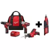 Milwaukee M12 12V Lithium-Ion Cordless Combo Kit (3-Tool) with Rotary Tool